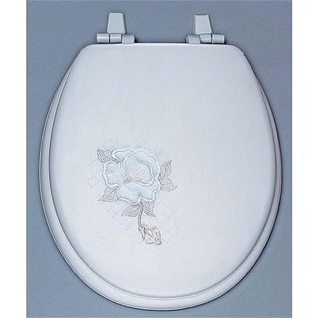 CENTOCO MANUFACTURING CORPORATION Centoco HPS20SR-001 Summer Rose Embroidered Soft Vinyl Toilet Seat HPS20SR-001